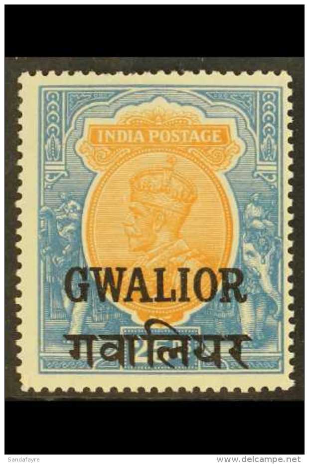 GWALIOR 1928 25r Orange And Blue, Geo V, SG 101,  Fine And Fresh Mint. For More Images, Please Visit... - Andere & Zonder Classificatie