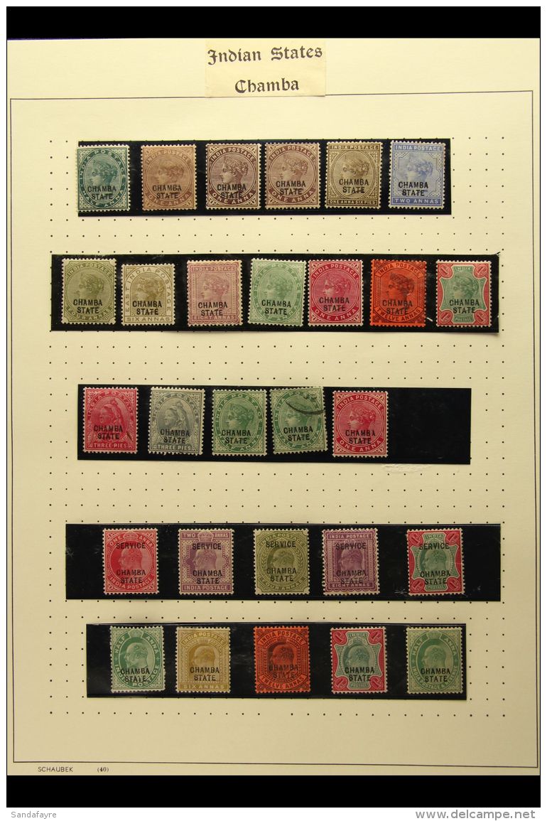 CHAMBA 1887-1939 Mint Or Used Collection Which Includes 1887-95 Good Range Of Mint Values To 1r Green And Carmine,... - Sonstige & Ohne Zuordnung