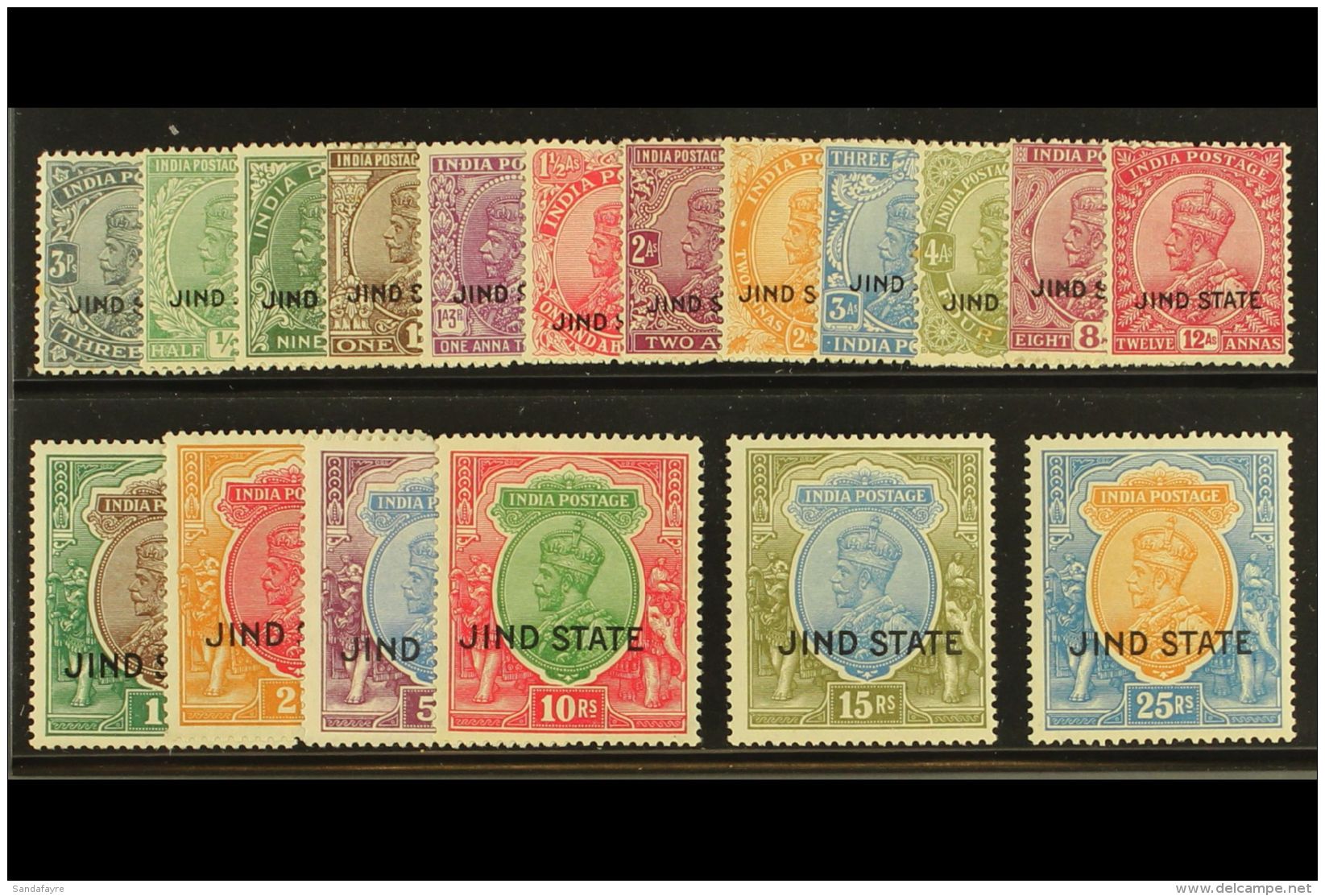 1927-32 KGV Definitives Set (missing The KGVI Period 3a6p And 6a Values), SG 84-103, Very Fine Mint (the 10r With... - Andere & Zonder Classificatie