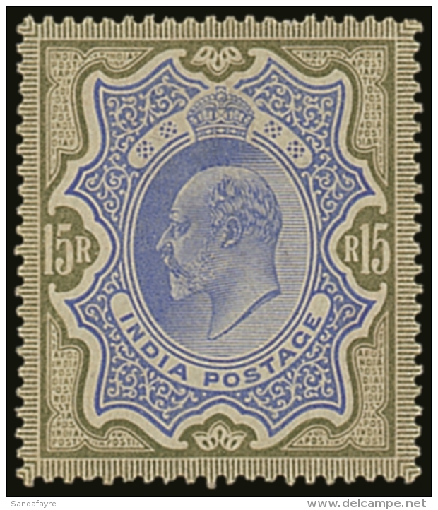 1902-11 15r Blue &amp; Olive-green, SG 146, Very Fine Mint. For More Images, Please Visit... - Sonstige & Ohne Zuordnung