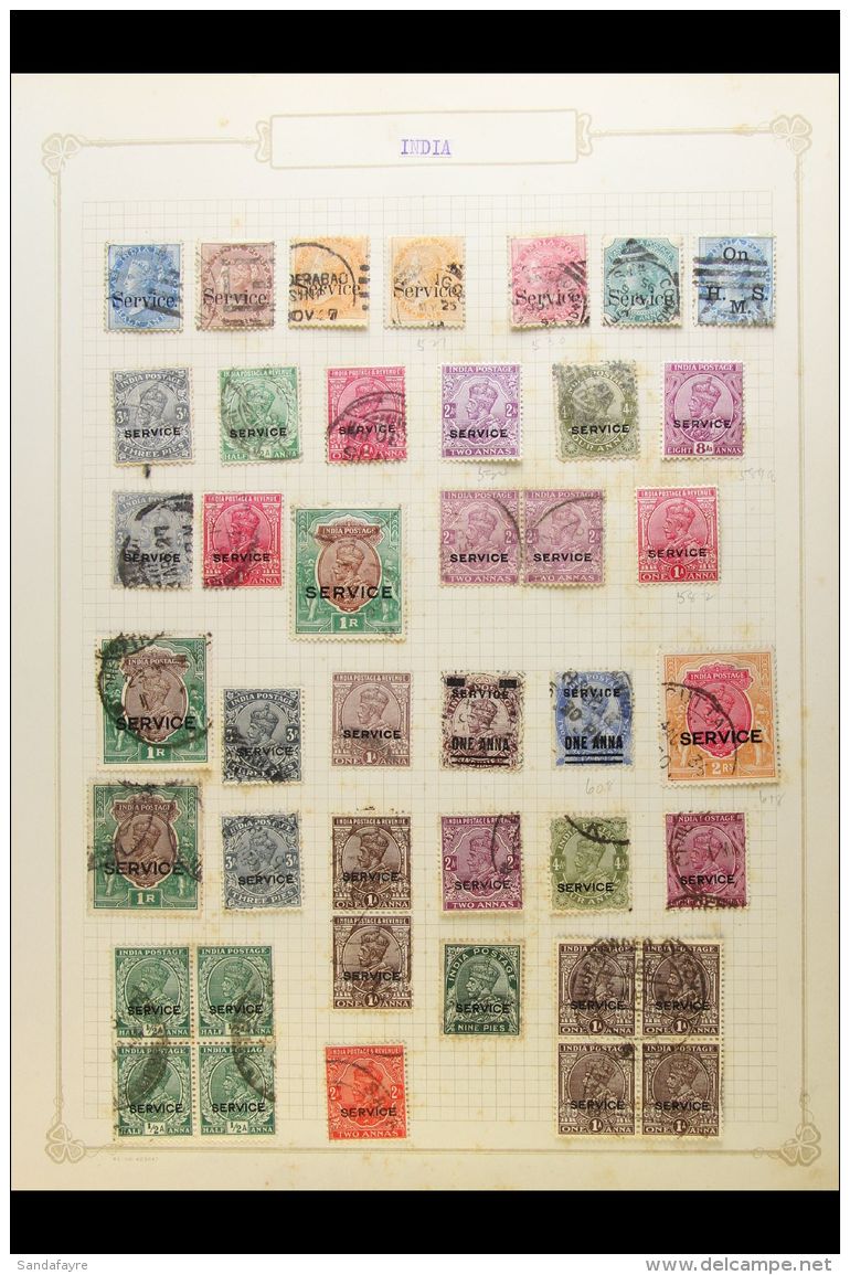 1854-1949 OLD TIME USED COLLECTION/ACCUMULATION On Various Leaves, A Few Mint Stamps Also Seen, Inc (all Used)... - Andere & Zonder Classificatie