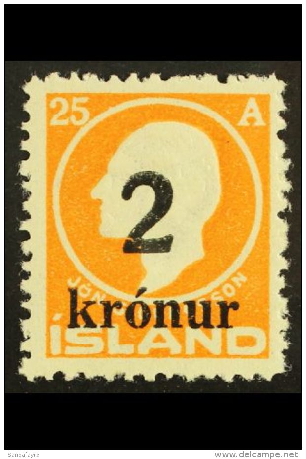 1926 2k On 25a Orange, SG 147 (Facit 121), Very Fine Never Hinged Mint. Superb. For More Images, Please Visit... - Other & Unclassified