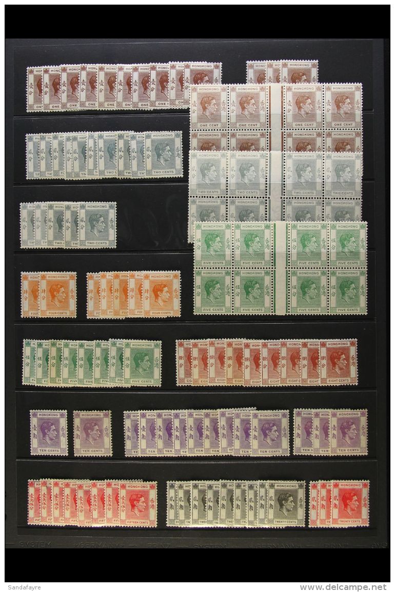 1938 -1952 GEO VI FRESH MINT SELECTION Very Fine Mint (mostly Lightly Hinged) Selection On Show Cards With Values... - Andere & Zonder Classificatie