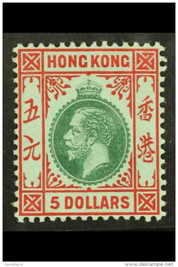 1912 $5 Green And Red / Green, SG 115, Superb Lightly Hinged Mint. For More Images, Please Visit... - Sonstige & Ohne Zuordnung