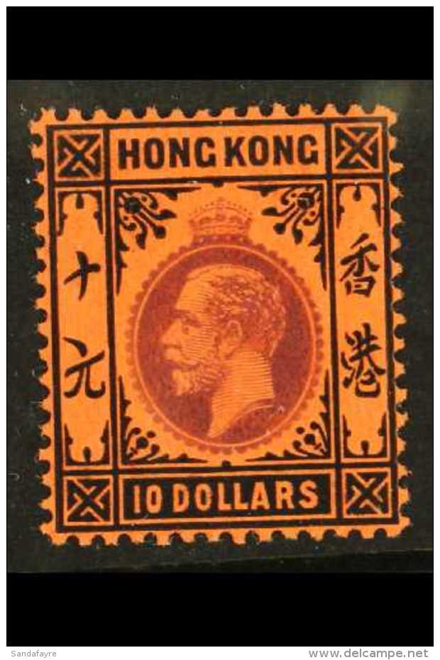 1912 $10 Purple And Black / Red, SG 116, Very Fine Lightly Hinged Mint. For More Images, Please Visit... - Autres & Non Classés