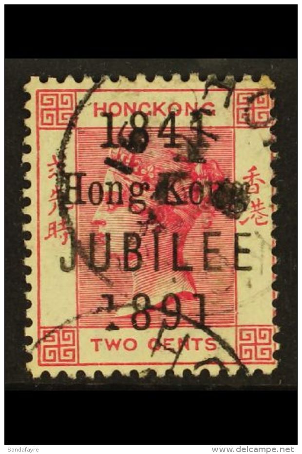 1891 2c Carmine Jubilee With BROKEN "1" IN "1891" Variety, SG 51c, Good Used. For More Images, Please Visit... - Sonstige & Ohne Zuordnung