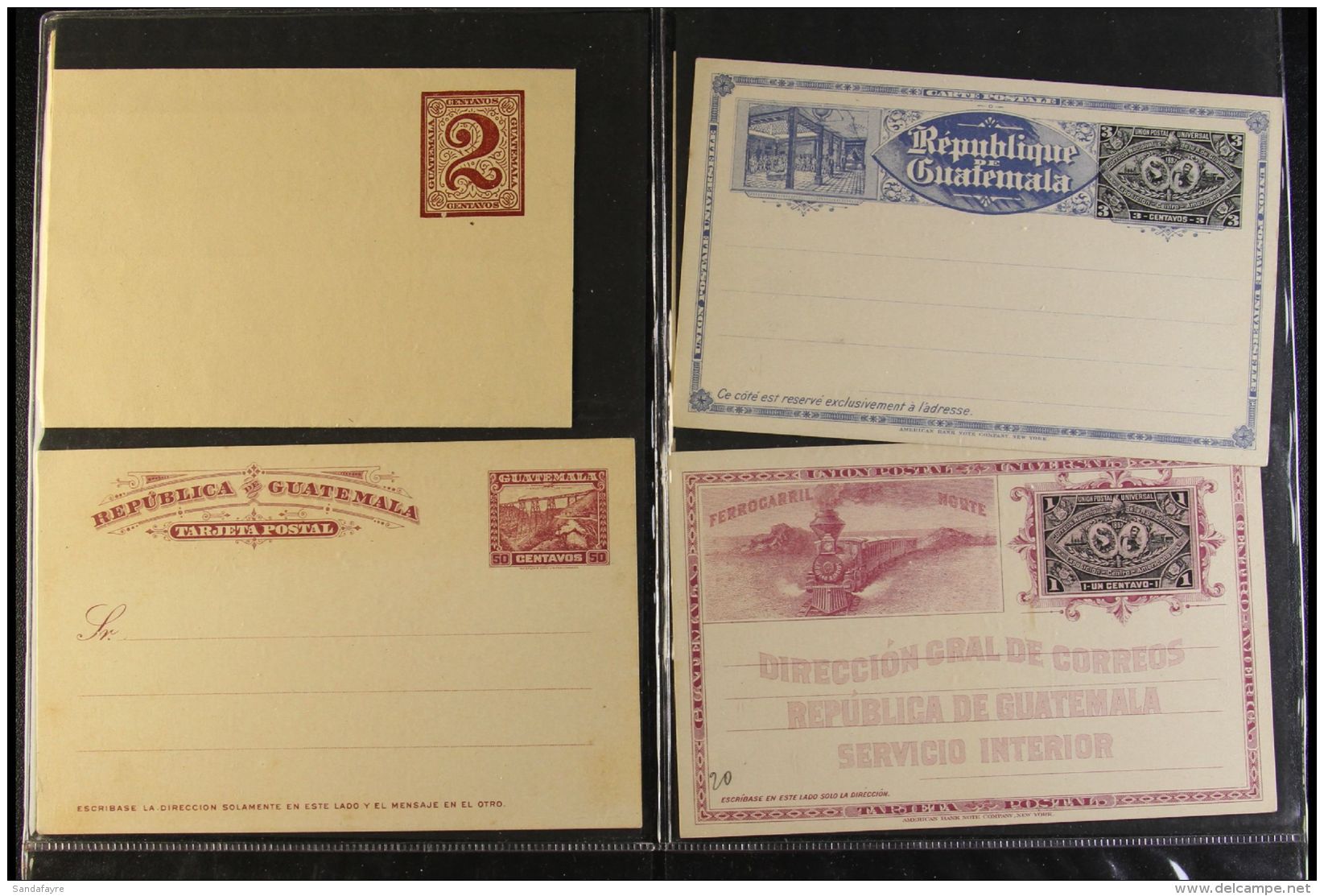 POSTAL STATIONERY 1875-1921 Unused Collection On Stock Pages, Includes Various Postal Cards Inc 1921 50c La Vacas... - Guatemala