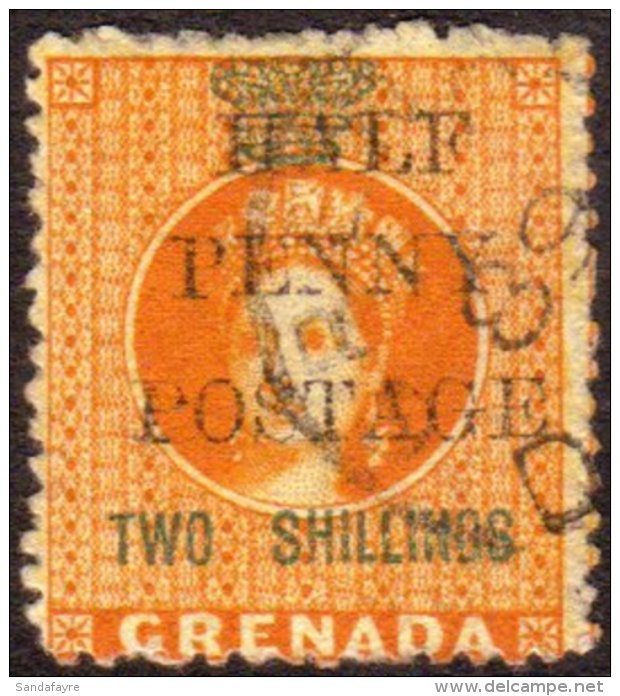 1888 &frac12;d On 2s Orange, SG 43b, Very Fine And Fresh Used.  For More Images, Please Visit... - Grenada (...-1974)