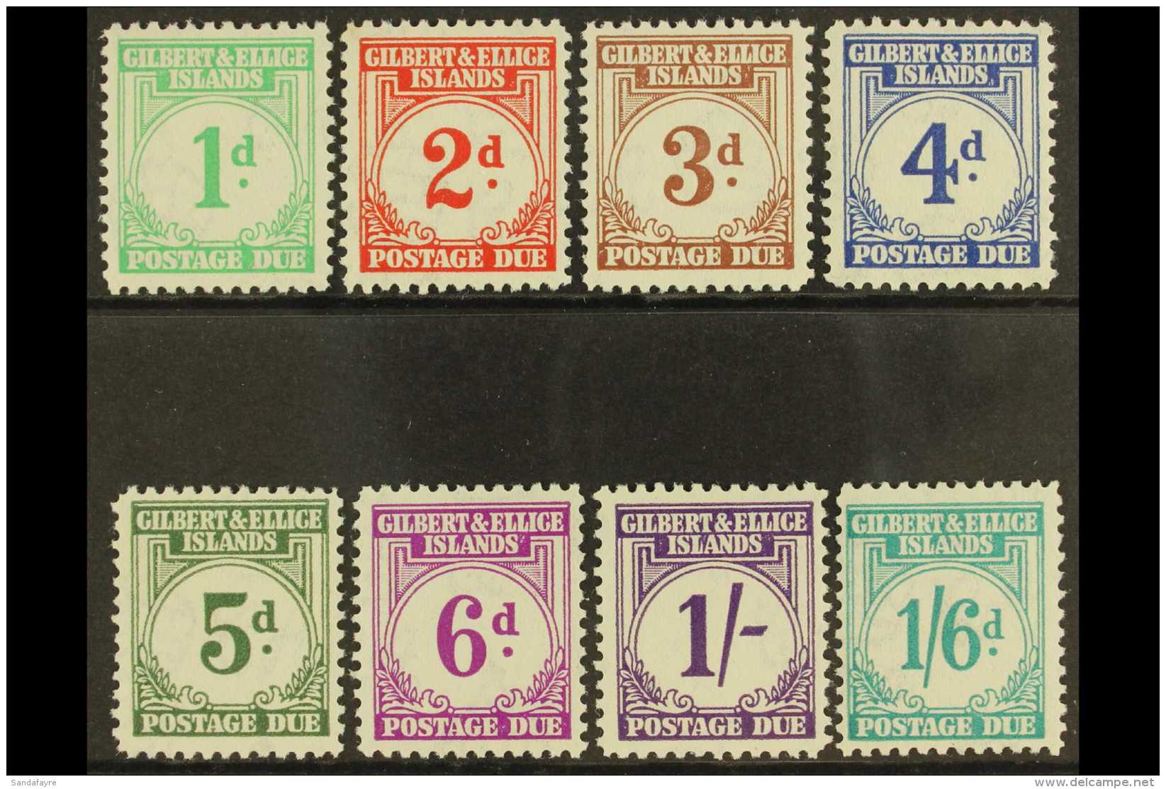 POSTAGE DUE 1940 Complete Set, SG D1/8, Fine Mint (8 Stamps) For More Images, Please Visit... - Gilbert- En Ellice-eilanden (...-1979)