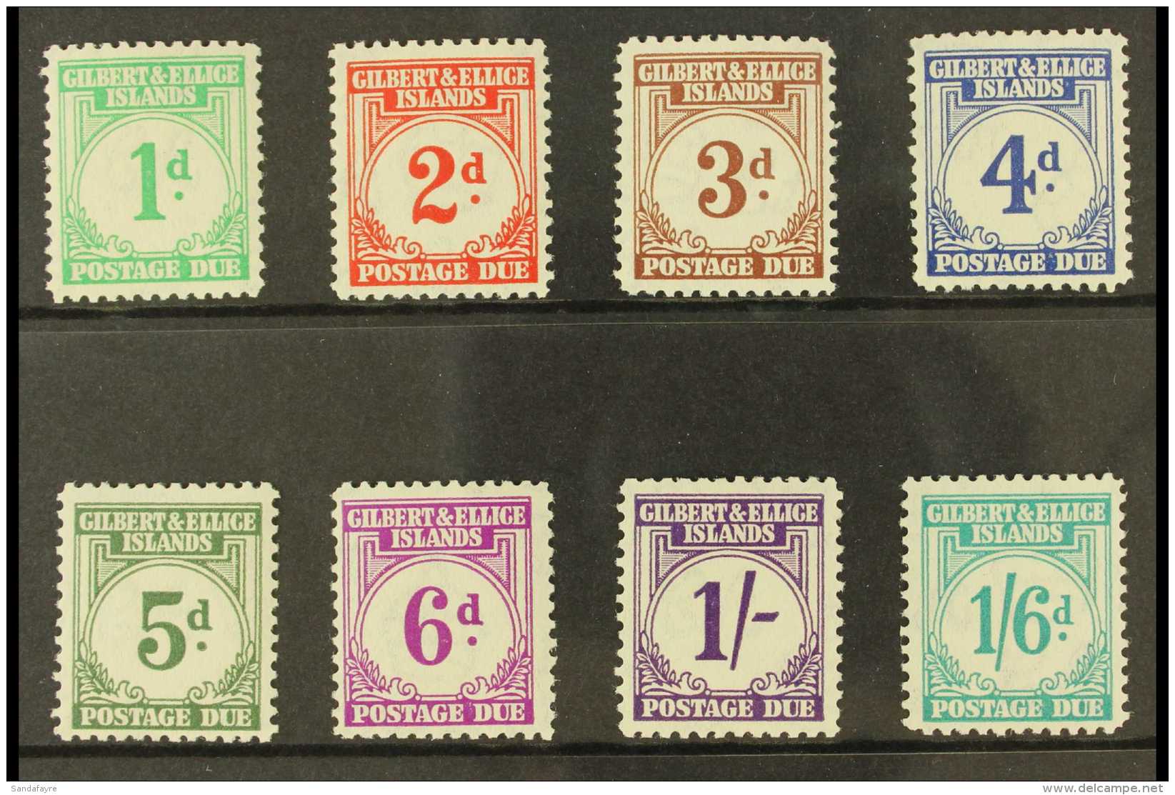 1940 POSTAGE DUE Complete Set SG D1/8, Very Fine Mint. (8) For More Images, Please Visit... - Gilbert- En Ellice-eilanden (...-1979)