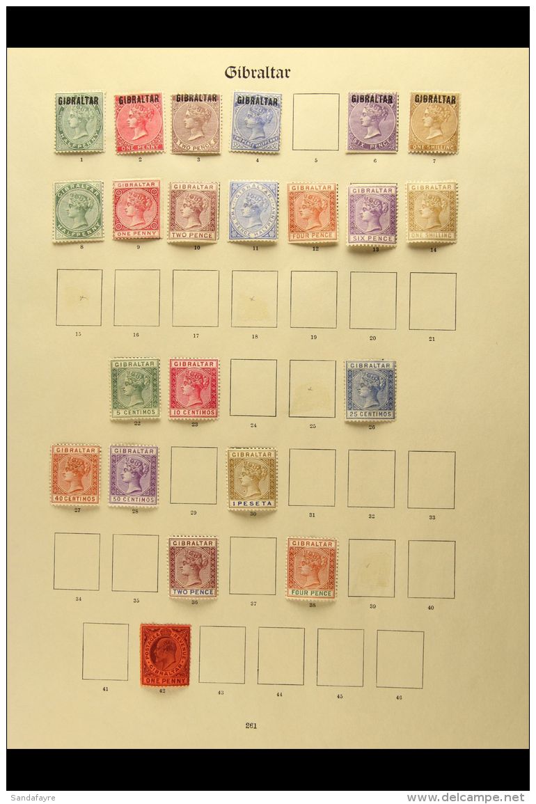 1886-1935 MINT COLLECTION ON "NEW IMPERIAL" LEAVES All Different, A Few Faults (mainly Trimmed Perfs) Earlier, But... - Gibraltar