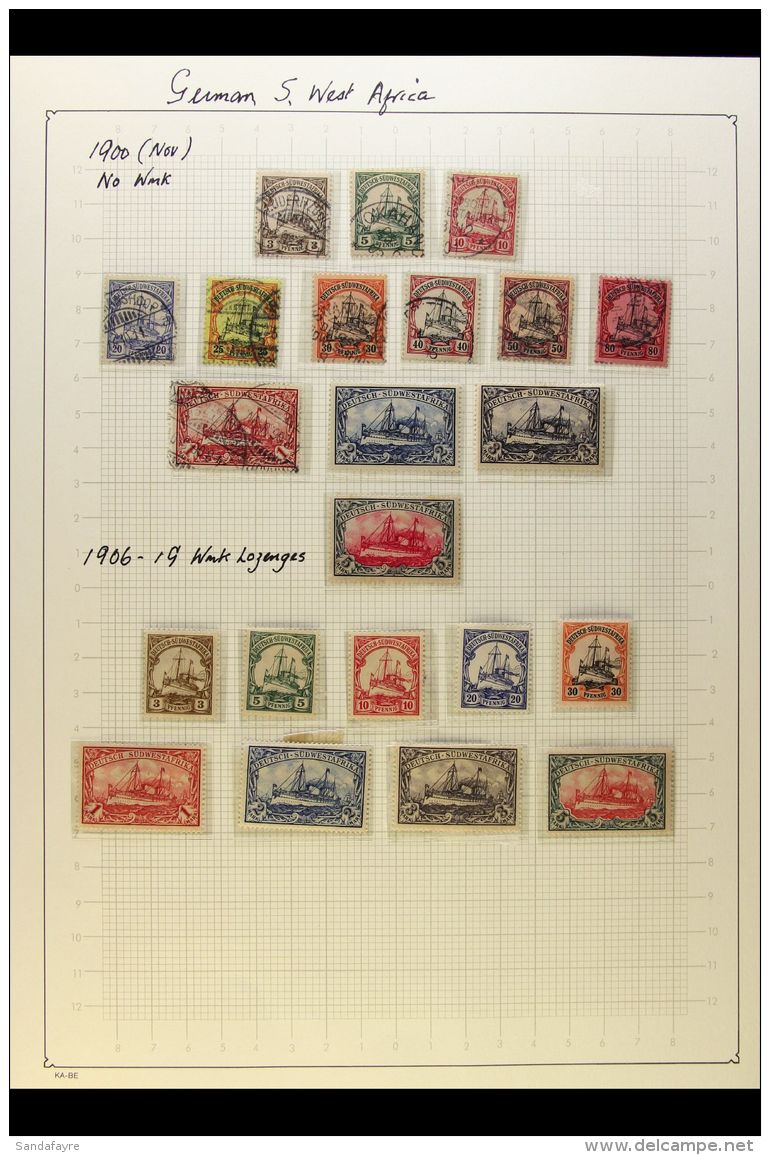 SOUTH WEST AFRICA SMALL COLLECTION Of Mint &amp; Used Stamps Includes The 1901 Yacht Set Complete &amp; 1906 Wmk... - Sonstige & Ohne Zuordnung