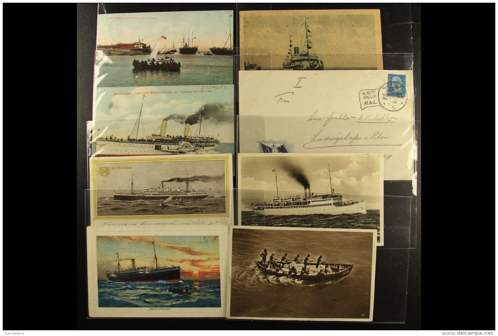 MARITIME POSTMARKS 1905-1939 Interesting Collection Of Chiefly Picture Postcards, More Than Half Showing Various... - Andere & Zonder Classificatie