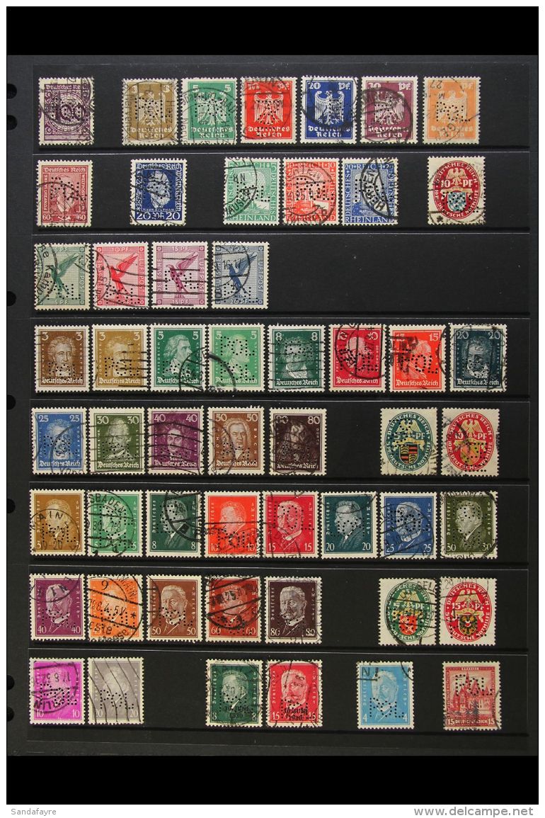 1923-38 FINE USED "POLICE PERFIN" COLLECTION An Attractive, All Different Collection, Presented Chronologically On... - Andere & Zonder Classificatie