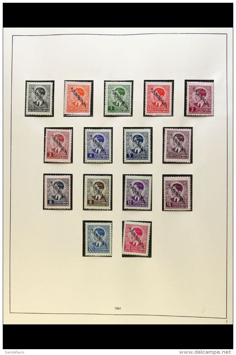 SERBIA 1941-1943 FINE MINT COLLECTION On Hingeless Mounts, All Different, Inc 1941 (June) Opts Set, 1941 Air Opt... - Sonstige & Ohne Zuordnung