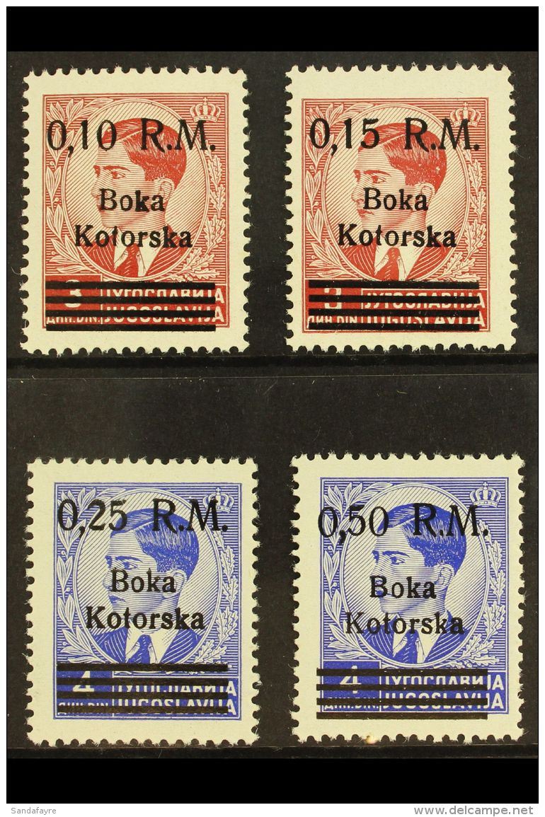 KOTOR 1944 (Sep) Overprints Complete Set (Michel 7/10, SG 7/10), Never Hinged Mint, Fresh. (4 Stamps) For More... - Andere & Zonder Classificatie