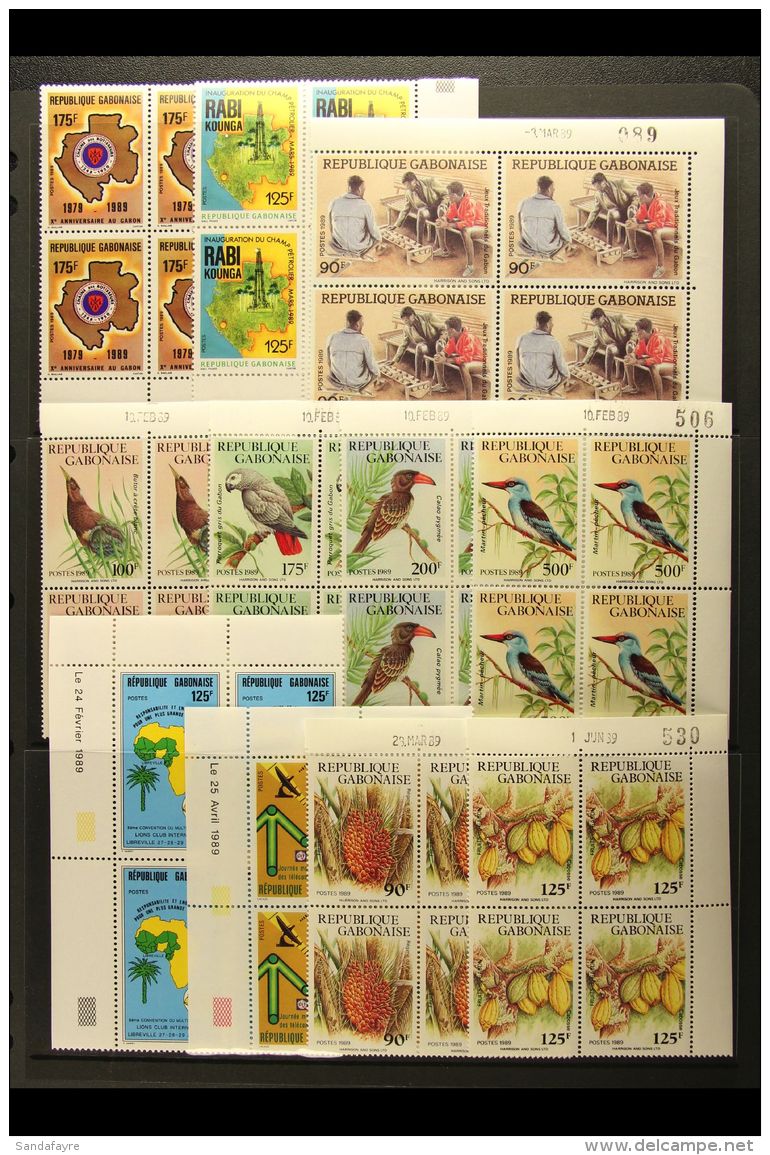 1989 NEVER HINGED MINT BLOCKS OF 4 A Complete Run &amp; Virtually Complete For The Year, Mostly As Corner Date... - Sonstige & Ohne Zuordnung