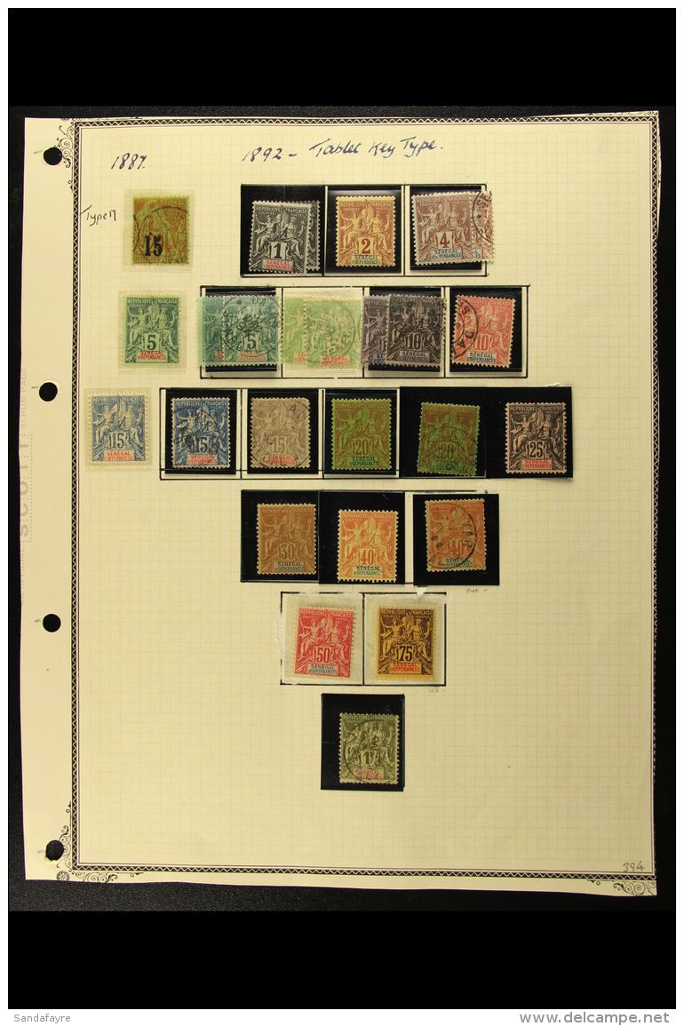 SENEGAL 1887-1944 Extensive All Different Mint And Used Collection, Generally Fine Condition. Note 1887 "15" On... - Andere & Zonder Classificatie