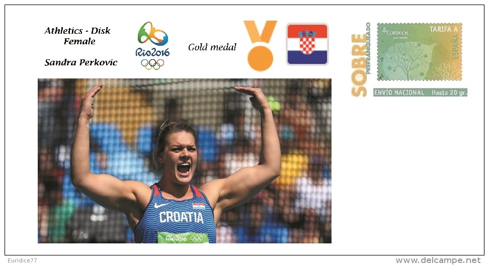 Spain 2016 - Olympic Games Rio 2016 - Gold Medal Athletics Female Croatia Cover - Otros & Sin Clasificación