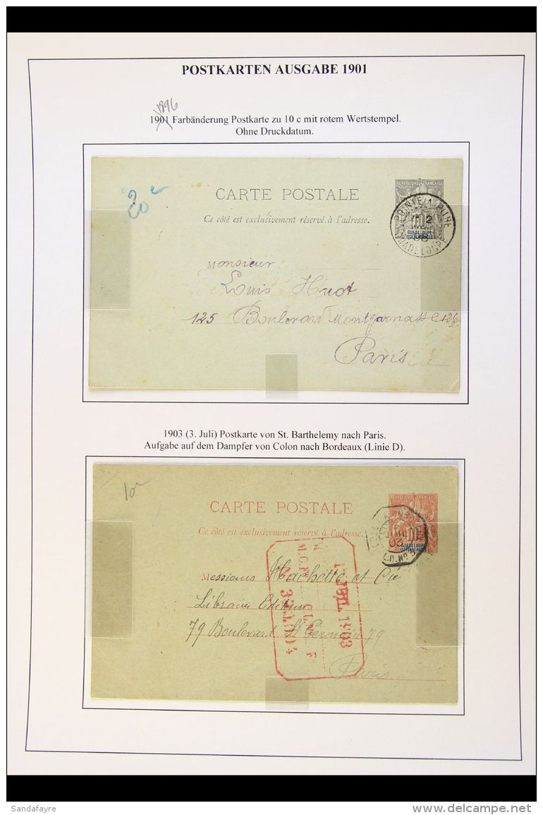 GUADELOUPE 1892-1917 POSTAL HISTORY Collection. An Attractive &amp; Interesting Collection That Includes Postal... - Andere & Zonder Classificatie