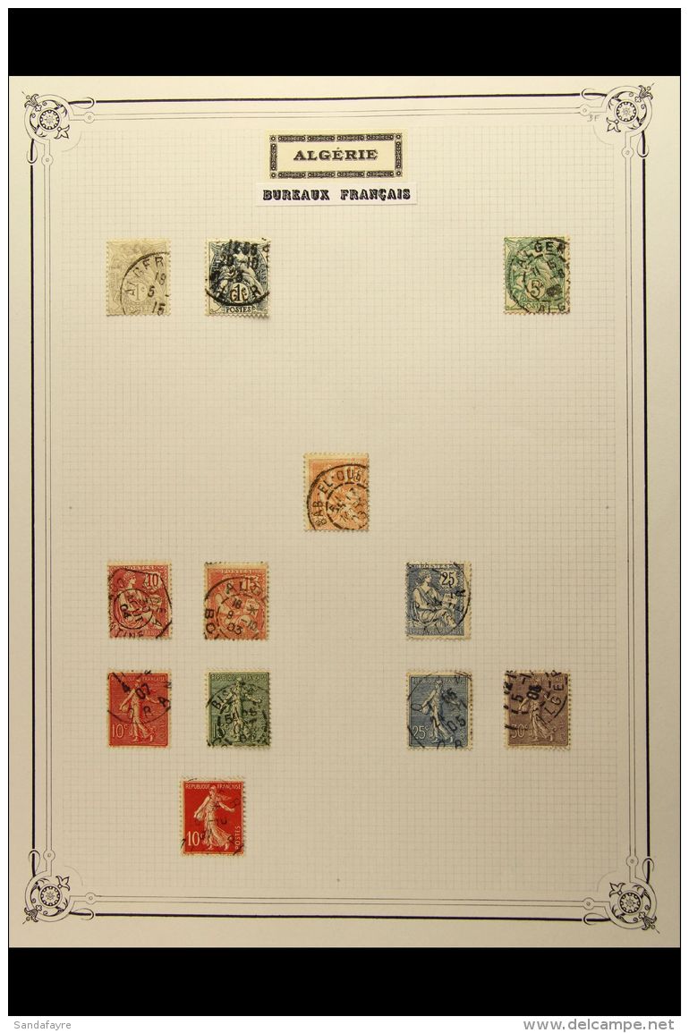 ALGERIA FORERUNNERS Collection Of 1900 - 1920's French Stamps To 2fr Used With Various Algeria Cancellations (26... - Andere & Zonder Classificatie