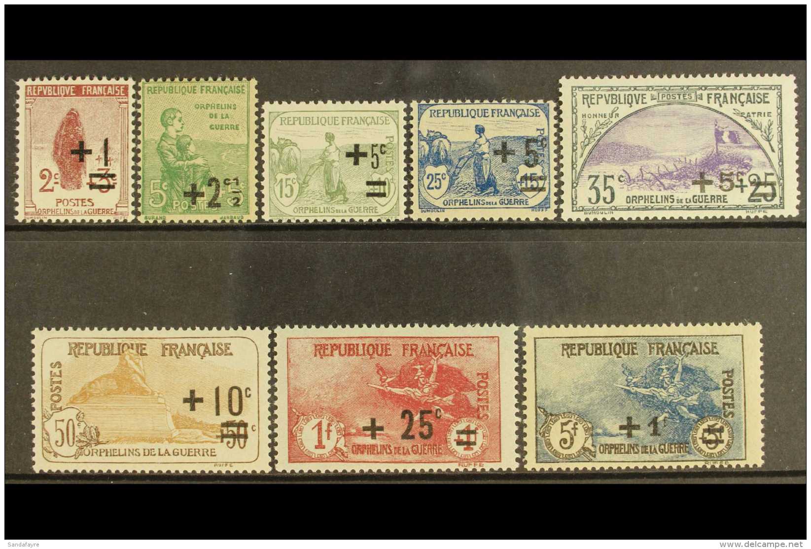 1922 War Orphans' Fund Complete Set (Yvert 162/69, SG 388/95) Very Fine Never Hinged Mint. (8 Stamps) For More... - Andere & Zonder Classificatie