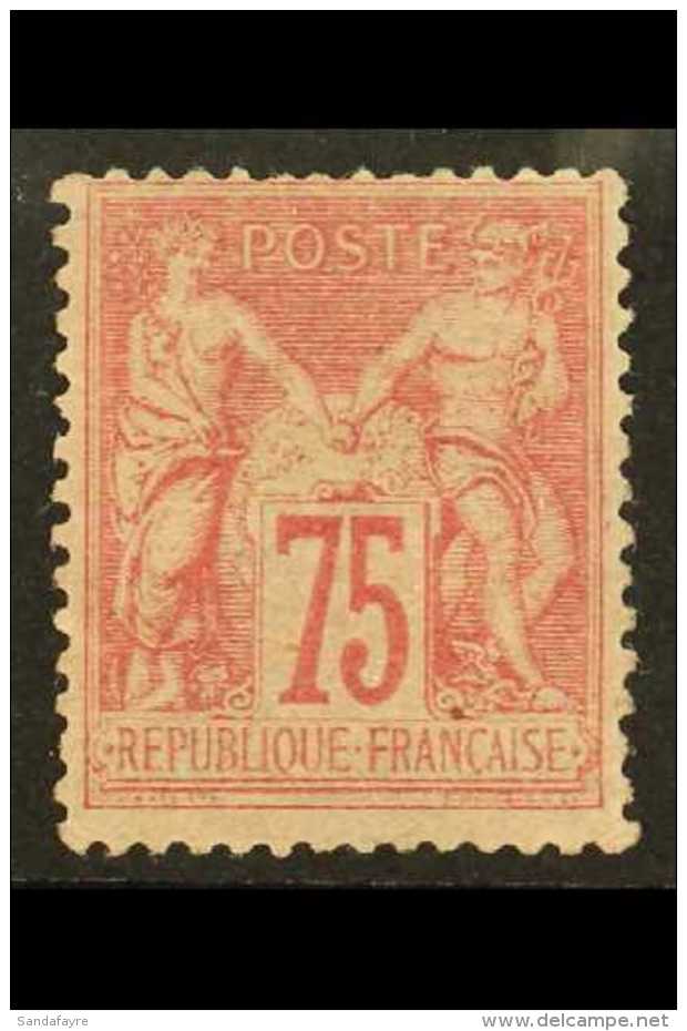 1885 75c Rose Type II Peace &amp; Commerce, SG 238 (Yvert 81) Fine Mint Example Of This Rare Stamp. For More... - Sonstige & Ohne Zuordnung