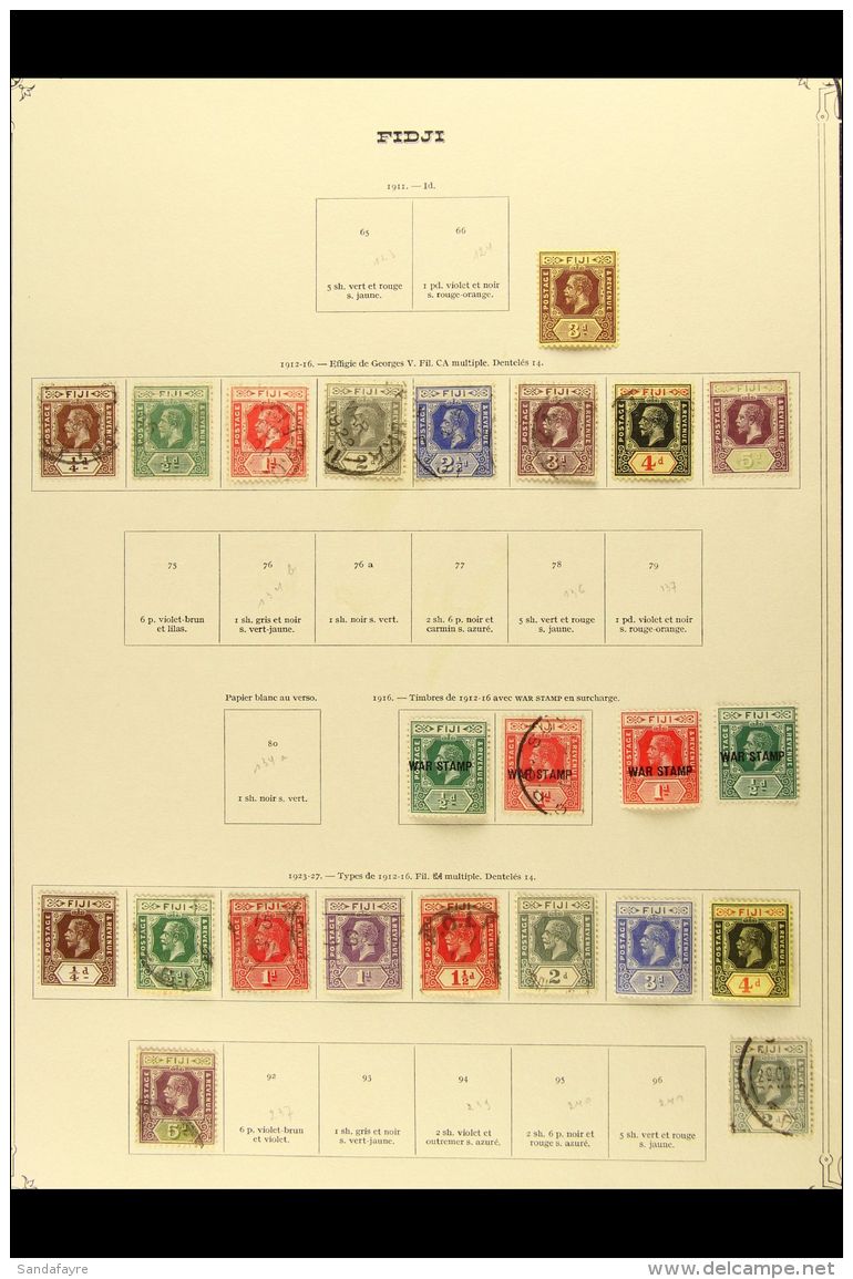 1903-70 BALANCE COLLECTION Of Mint &amp; Used Issues On Various Album Pages. Includes KEVII To 4d Mint &amp; 1s... - Fiji (...-1970)