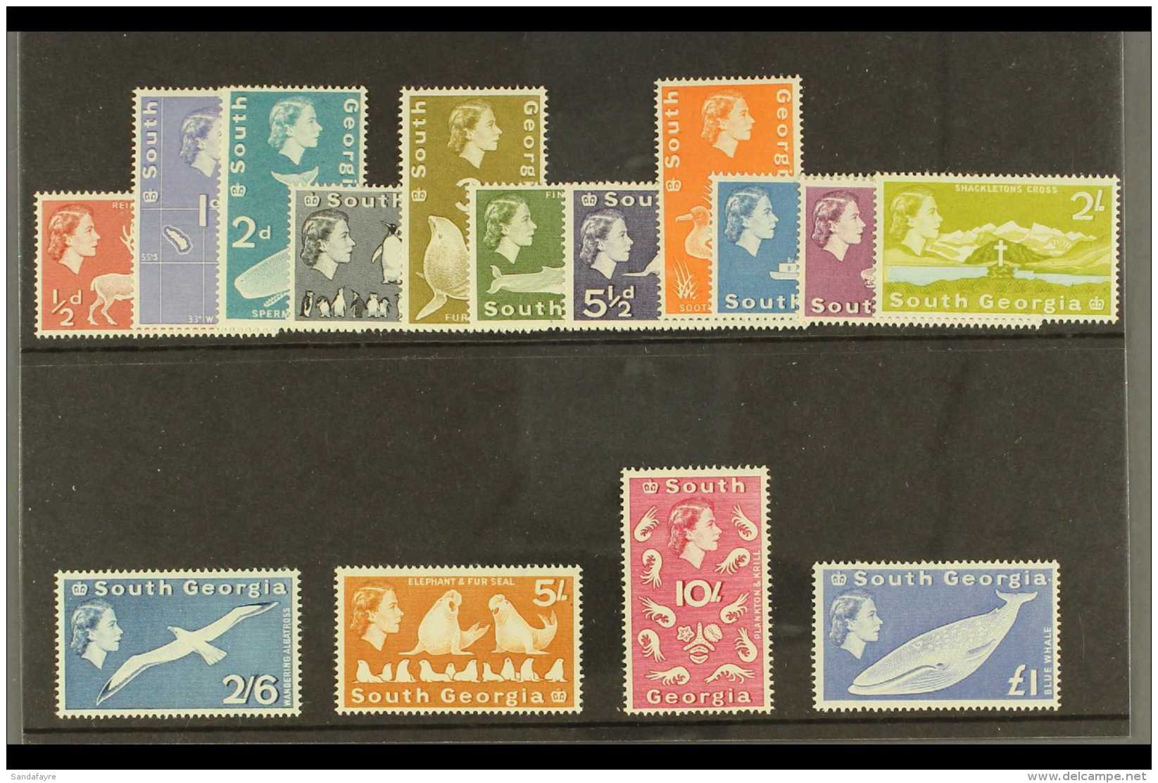 1963 Definitives Original, Complete Set, SG 1/15, Very Fine Never Hinged Mint. (15 Stamps) For More Images, Please... - Falklandeilanden