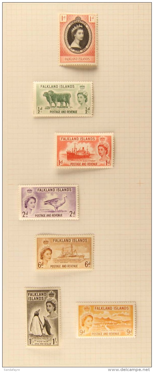 1953-89 MINT COLLECTION Neatly Presented On Album Pages, Much Is Never Hinged. Includes 1955-57 Set, 1960-66 Bird... - Falklandeilanden