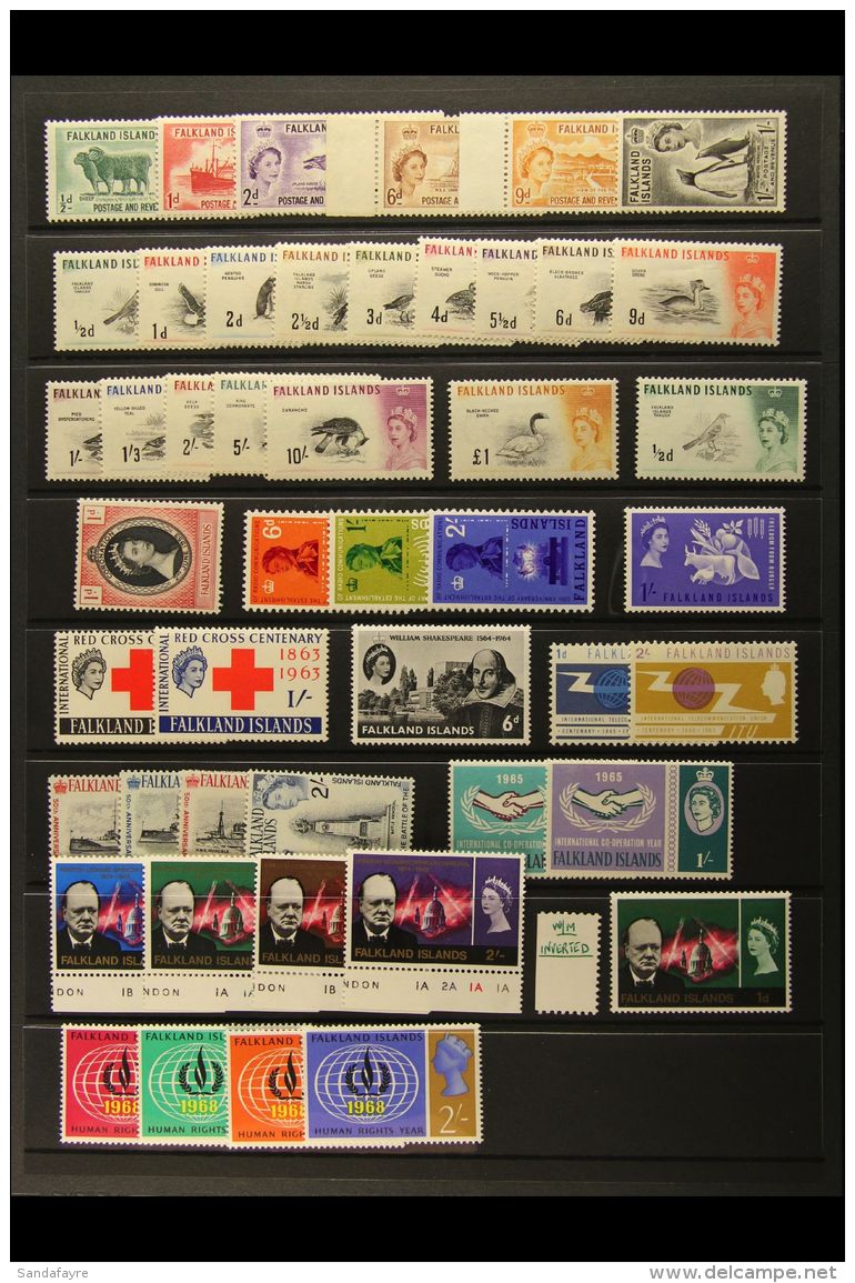 1953-66 FINE MINT COLLECTION Includes 1956-57 Set, 1960 Birds Complete Definitive Set, 1964 Battle Set, 1966... - Falklandinseln