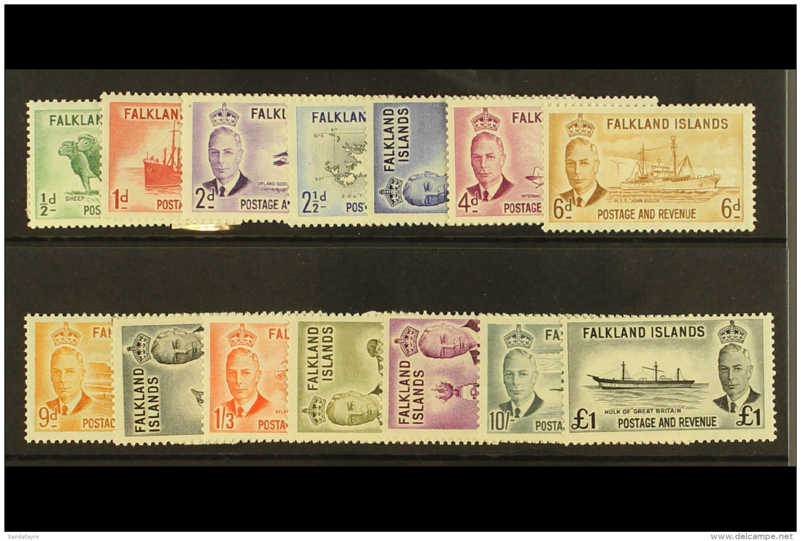 1952 Geo VI Pictorial Set, SG 172/85, Very Fine And Fresh Mint. For More Images, Please Visit... - Falklandeilanden