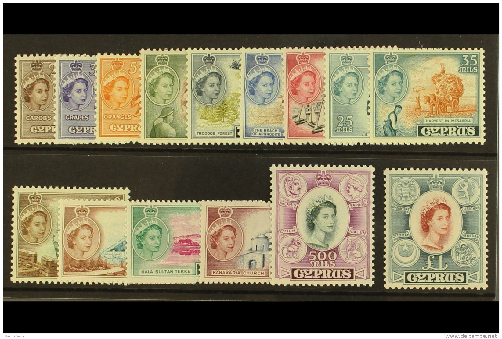 1955 QEII Set Complete, SG 173/87, Very Fine NHM. (15 Stamps) For More Images, Please Visit... - Andere & Zonder Classificatie