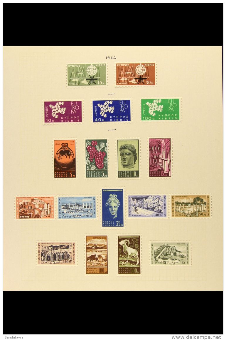 1937-1980 VERY FINE MINT All Different Collection On Album Leaves. Note 1962 Definitives Complete Set And Later... - Altri & Non Classificati