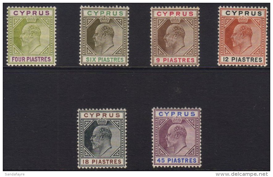1904-10 4pi To 45pi SG 66/71, Very Fine Mint. (6 Stamps) For More Images, Please Visit... - Sonstige & Ohne Zuordnung
