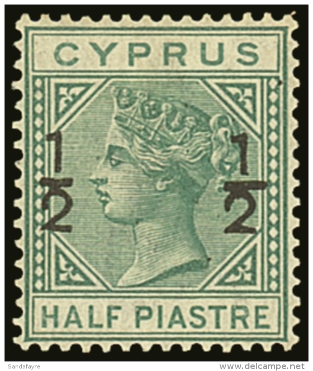 1882 "&frac12;" On &frac12;pi Emerald, Wmk Crown CA, SG 25, Very Fine And Fresh Mint. For More Images, Please... - Sonstige & Ohne Zuordnung