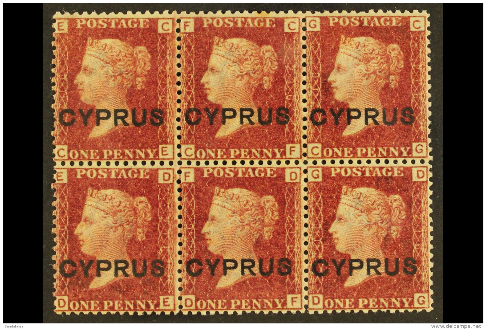 1880 1d Red, SG 2, Plate 216, NEVER HINGED MINT BOCK OF SIX (3 X 2). Well Centred And Great Colour! For More... - Andere & Zonder Classificatie