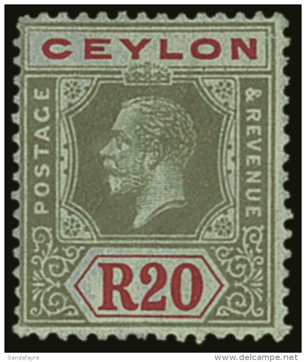 1921-32 20r Black &amp; Red/blue (Die II), SG 357, Fine Mint For More Images, Please Visit... - Ceylon (...-1947)