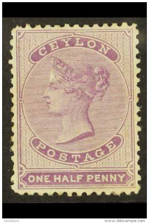 1864 &frac12;d Dull Mauve, Perf 12&frac12;, SG 18, Mint. Light Gum Toning But Fine Appearance. For More Images,... - Ceylon (...-1947)