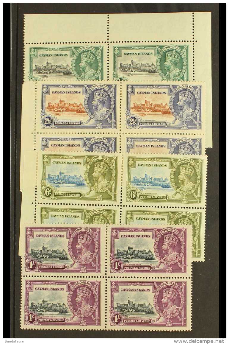 1935 Silver Jubilee Complete Set, SG 108/111, As Never Hinged Mint BLOCKS OF FOUR, The Gum Slightly Toned. (4... - Kaimaninseln