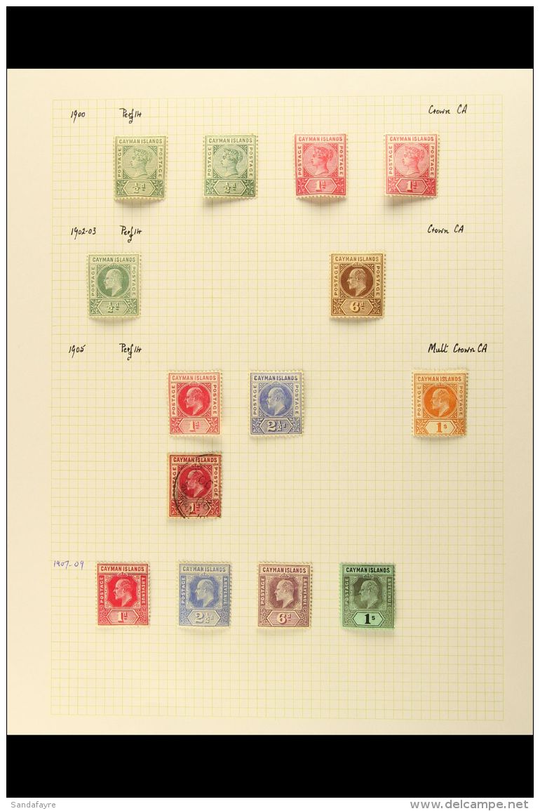 1900-1950 MINT &amp; USED COLLECTION On Leaves, Inc 1900 Sets (x2) Mint, 1902-03 To 6d Mint, 1905 1d (x2, One... - Kaimaninseln
