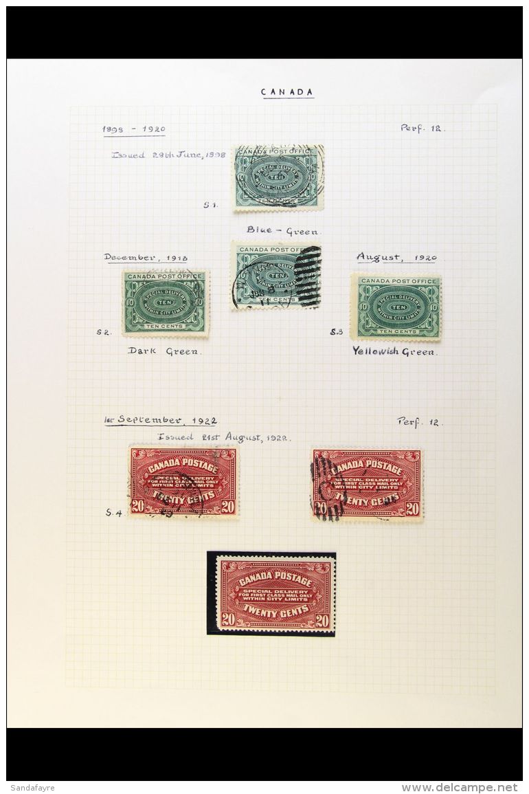 SPECIAL DELIVERY COLLECTION 1898-1946 Mint And Used Collection Well Written Up On Album Pages, Includes 1898-1920... - Andere & Zonder Classificatie