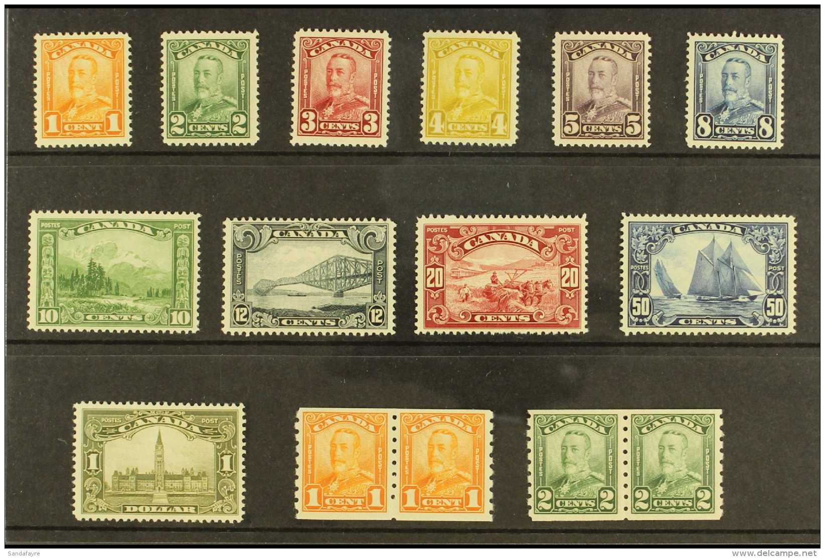 1928-29 Definitives Complete Set, SG 275/85, Very Fine Mint; Plus 1c And 2c Imperf X Perf 8, SG 286/87, Coil Pairs... - Sonstige & Ohne Zuordnung