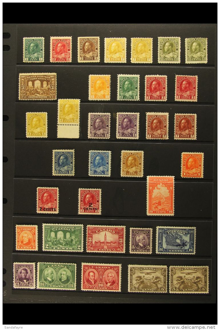 1911-28 FINE MINT SELECTION Presented On A Stock Page. Includes 1911-22 Range To 20c, 1922-31 Set, 1926 Surcharged... - Sonstige & Ohne Zuordnung