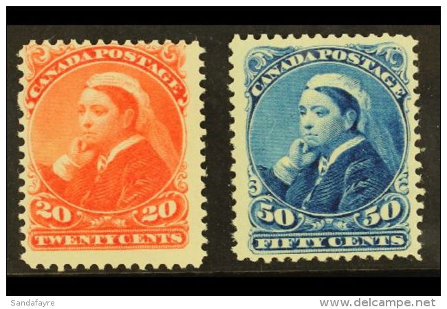 1893 20c Vermilion &amp; 50c Blue Widow's Weeds Set, SG 115/16, Mint, Fresh And Attractive, Cat &pound;525 (2... - Andere & Zonder Classificatie