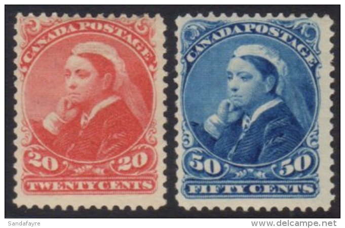 1893 20c Vermilion &amp; 50c Widow, SG 115/16, Fine Mint, Fresh Colours! (2 Stamps) For More Images, Please Visit... - Andere & Zonder Classificatie