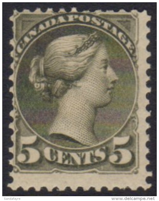 1888 5c Slate- Green Perf 12 X 12&frac14;, Montreal Printing, SG 85 (Unitrade 38). Very Good Mint, Couple Short... - Sonstige & Ohne Zuordnung