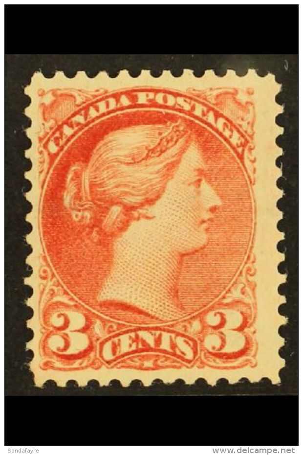 1870 3c Pale Rose Red, Small Head, SG 80, Very Fine And Fresh Mint Og. Lovely Stamp. For More Images, Please Visit... - Sonstige & Ohne Zuordnung