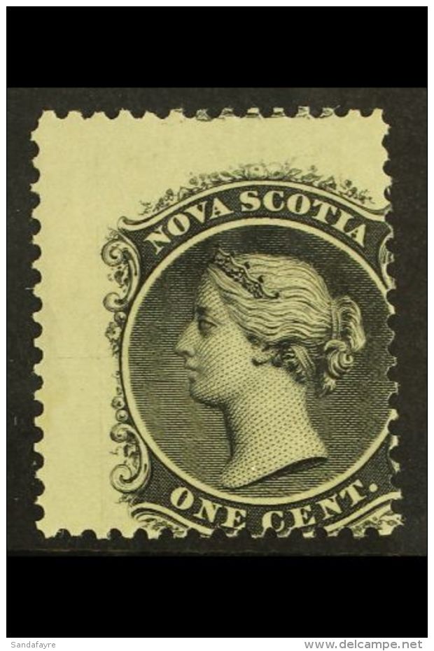 1860-63 1c Black On Yellowish Paper DRAMATIC MISPERFORATION With The Design Outside The Perforations On 2 Sides,... - Andere & Zonder Classificatie