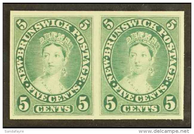 1860-63 5c Green PLATE PROOF PAIR On Thick Card (pair) For More Images, Please Visit... - Andere & Zonder Classificatie
